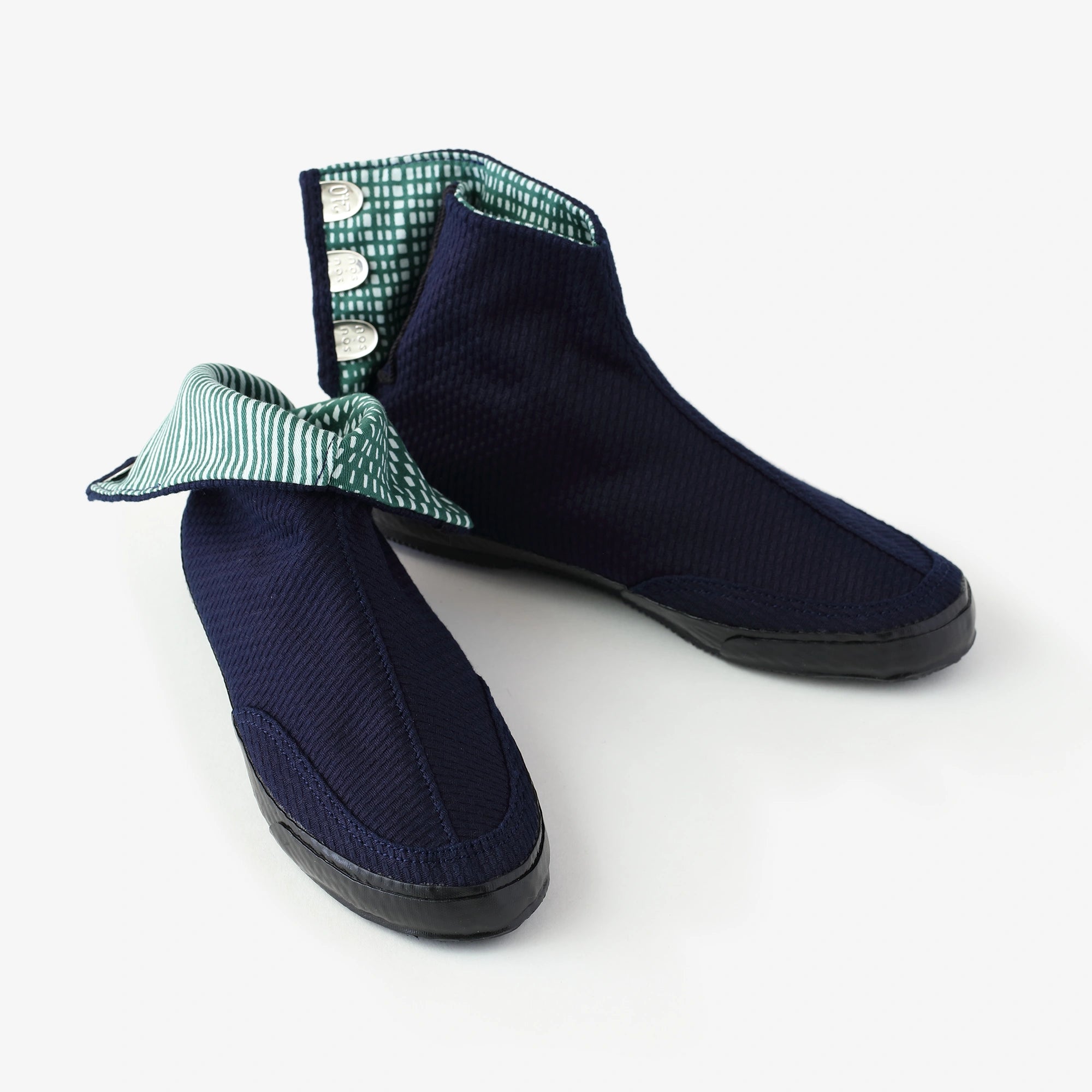 Runde Spitze Jikatabi/Sashiko Indigo 3