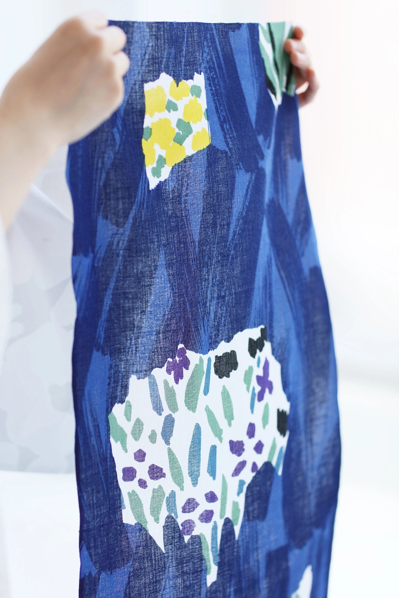 伊勢木綿 textile手ぬぐい／水中花 月露（すいちゅうか げつろ）