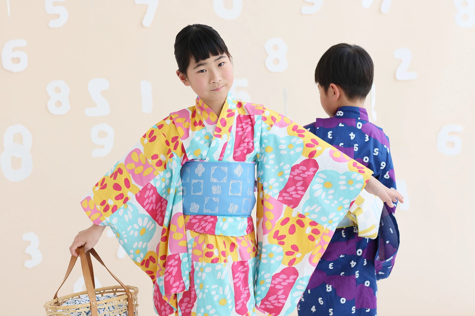 ●SOU・SOU×ชุดยูกาตะสำหรับเด็กผู้หญิงของ Kyoto Marubeni/Hanaari Muchuu
