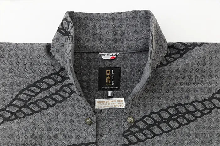 [Nur im Internet verfügbar] Jacquard Rhombus Komon Jinfuubi / Shibari Bleifarbe ▲