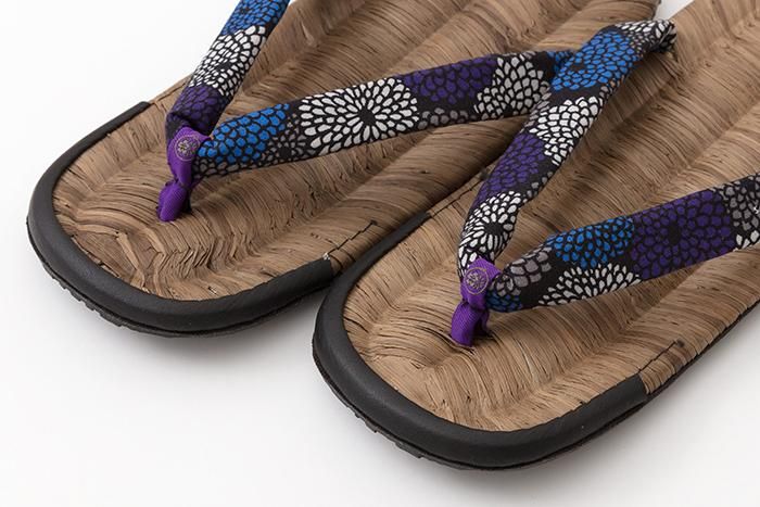 Asabura Sandals Black / Chrysanthemum Yogoro
