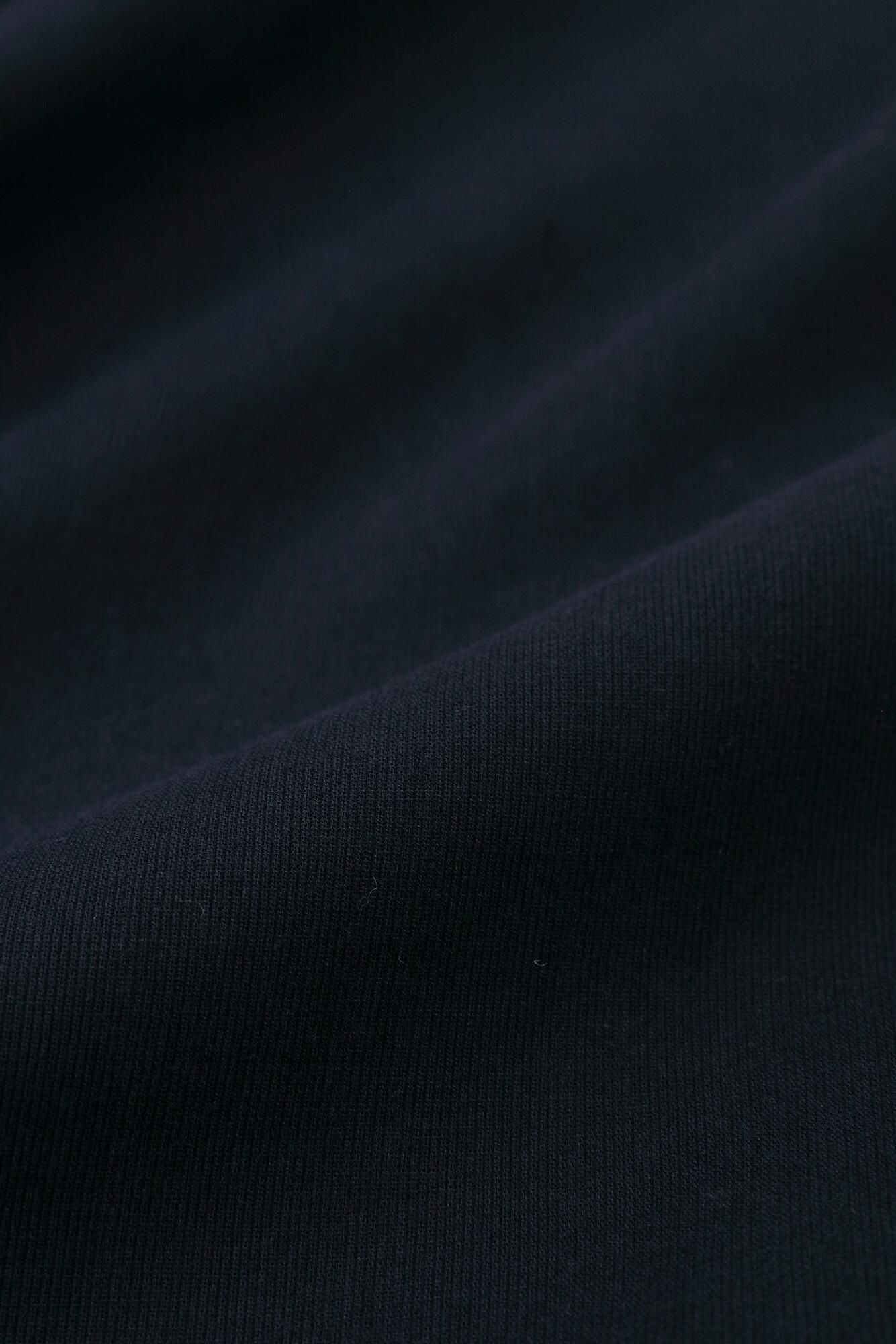 Chizimi Cotton 40/40 Wide Sleeve Boat Neck One-piece Dress ／ Dark Blue