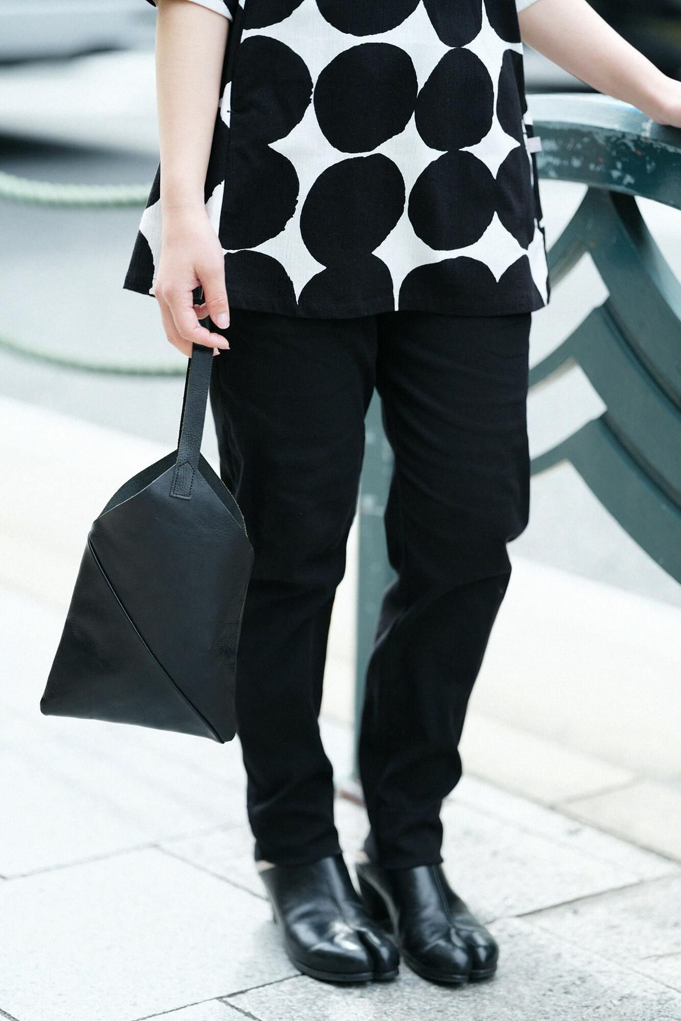 【Ships ard. 7/7】Chizimi Cotton 40/40 Legging Pants／Black