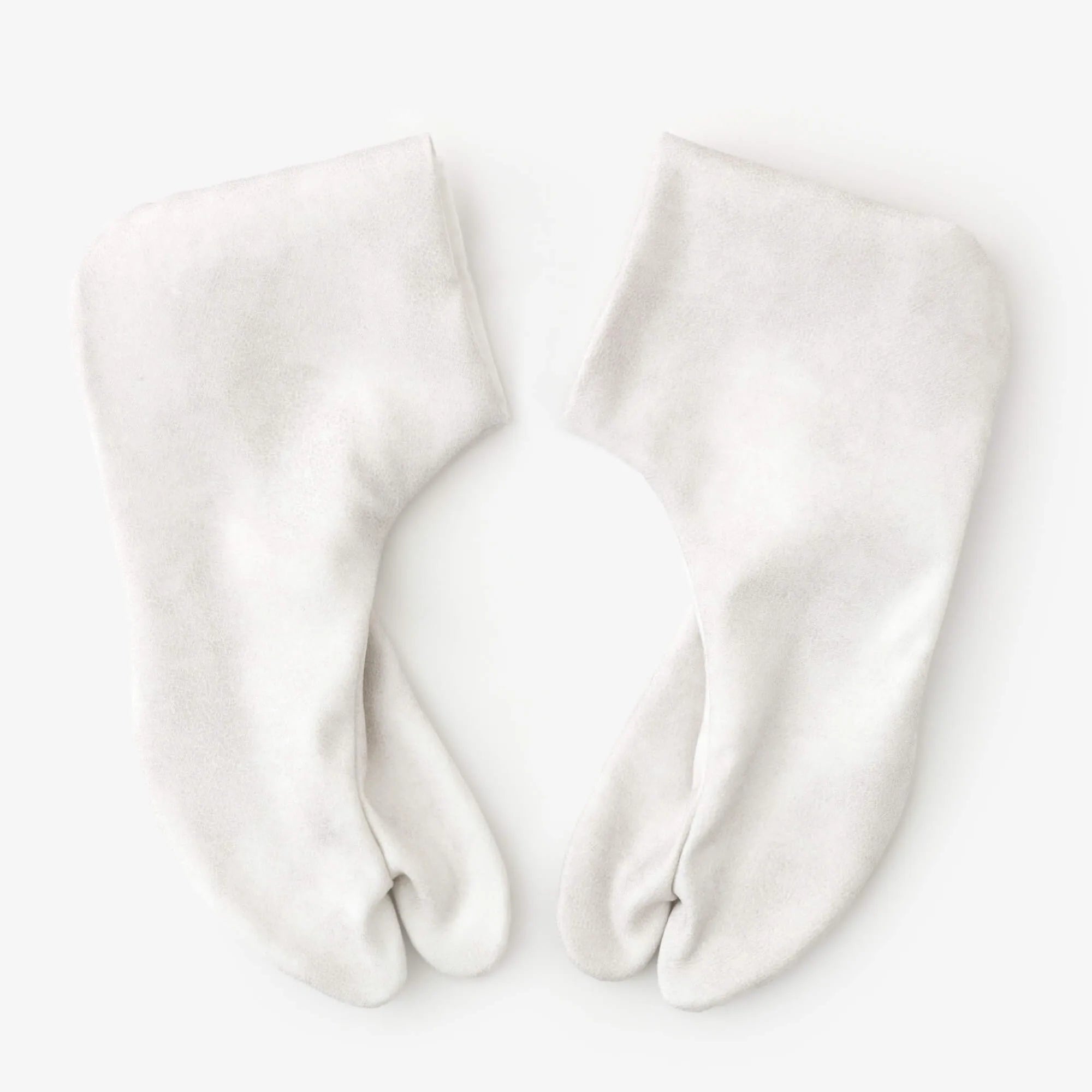 Faux Leather Tabi Socks for Tatami Room(Zashi ki for ) / Greyish White)
