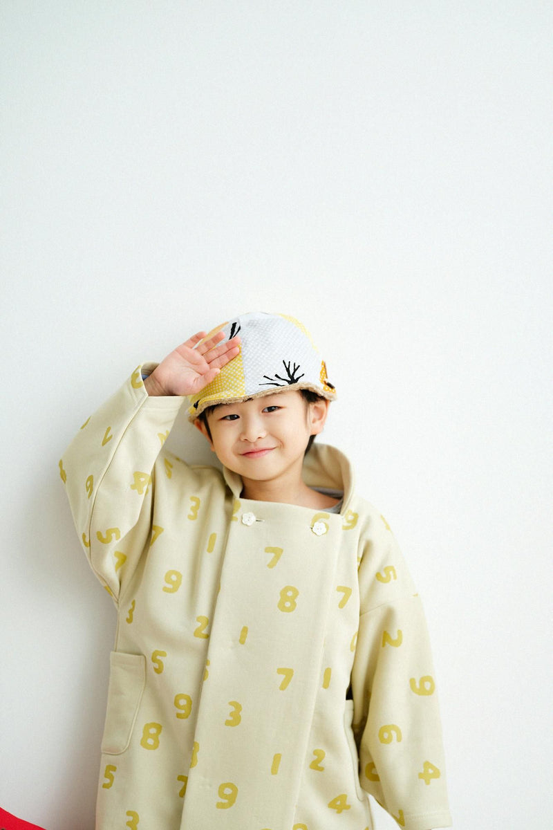 Square Neck Naginata Sleeve Coat