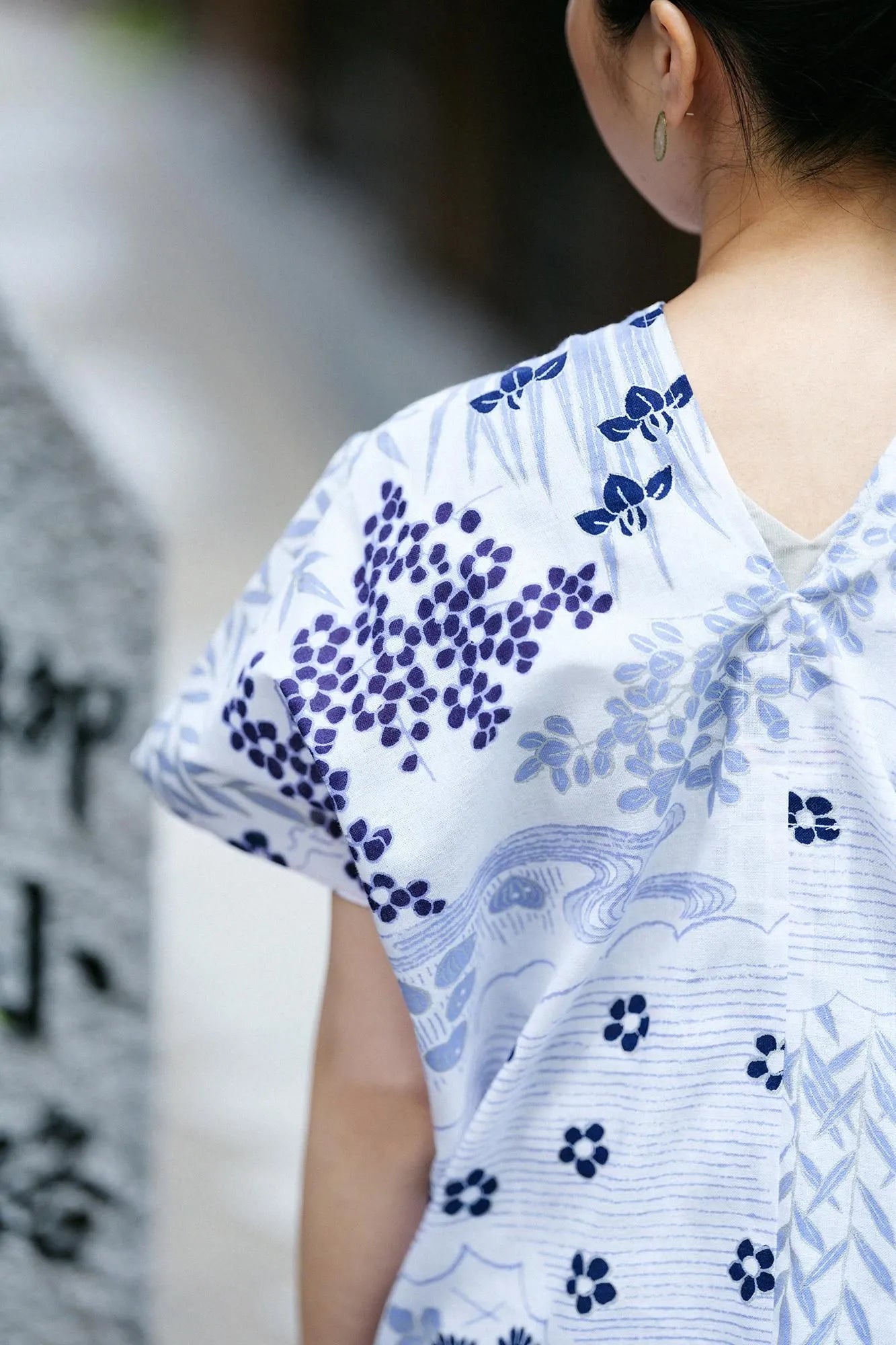 Isemomen Cotton Bun Square Top / Cool Scenic Blue
