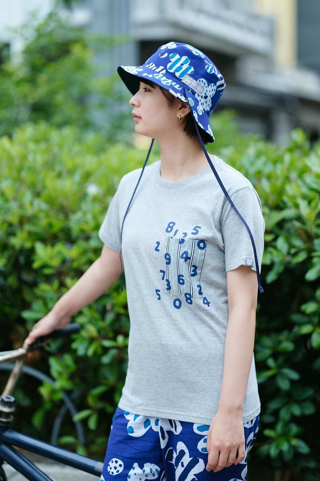 半袖 ポケットTシャツ[5.0]／ヘザーグレー×SO-SU-U昆（こん）2