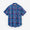 [En ligne seulement] Chemise manches courtes à carreaux en lin/SO-SU-U Bleu x Rouge