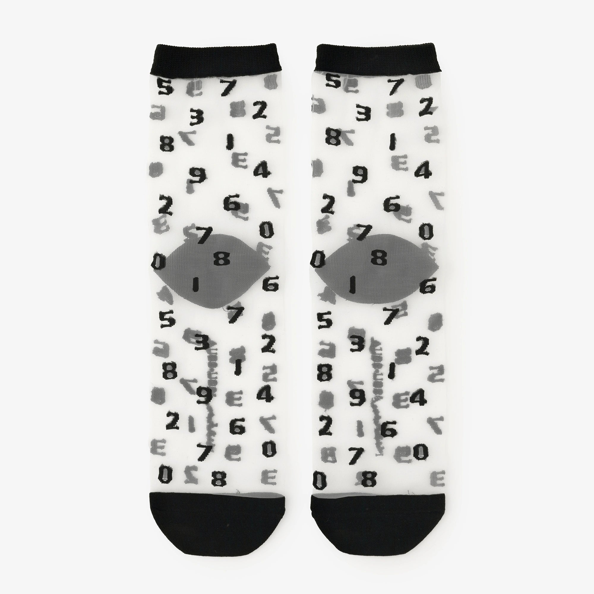 Textile Sheer Socks／SO-SU-U Black