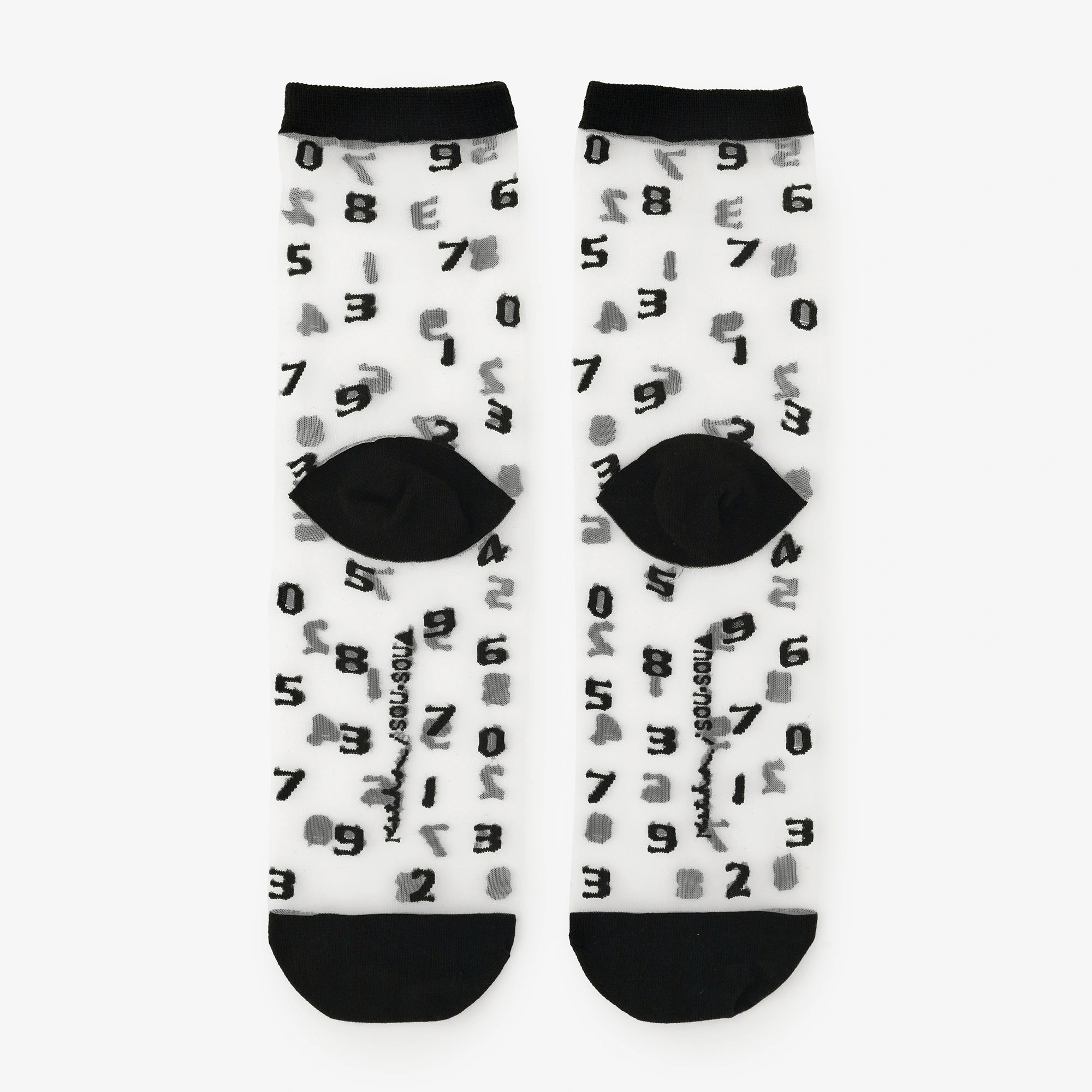 Transparente Textilsocken/SO-SU-U schwarz