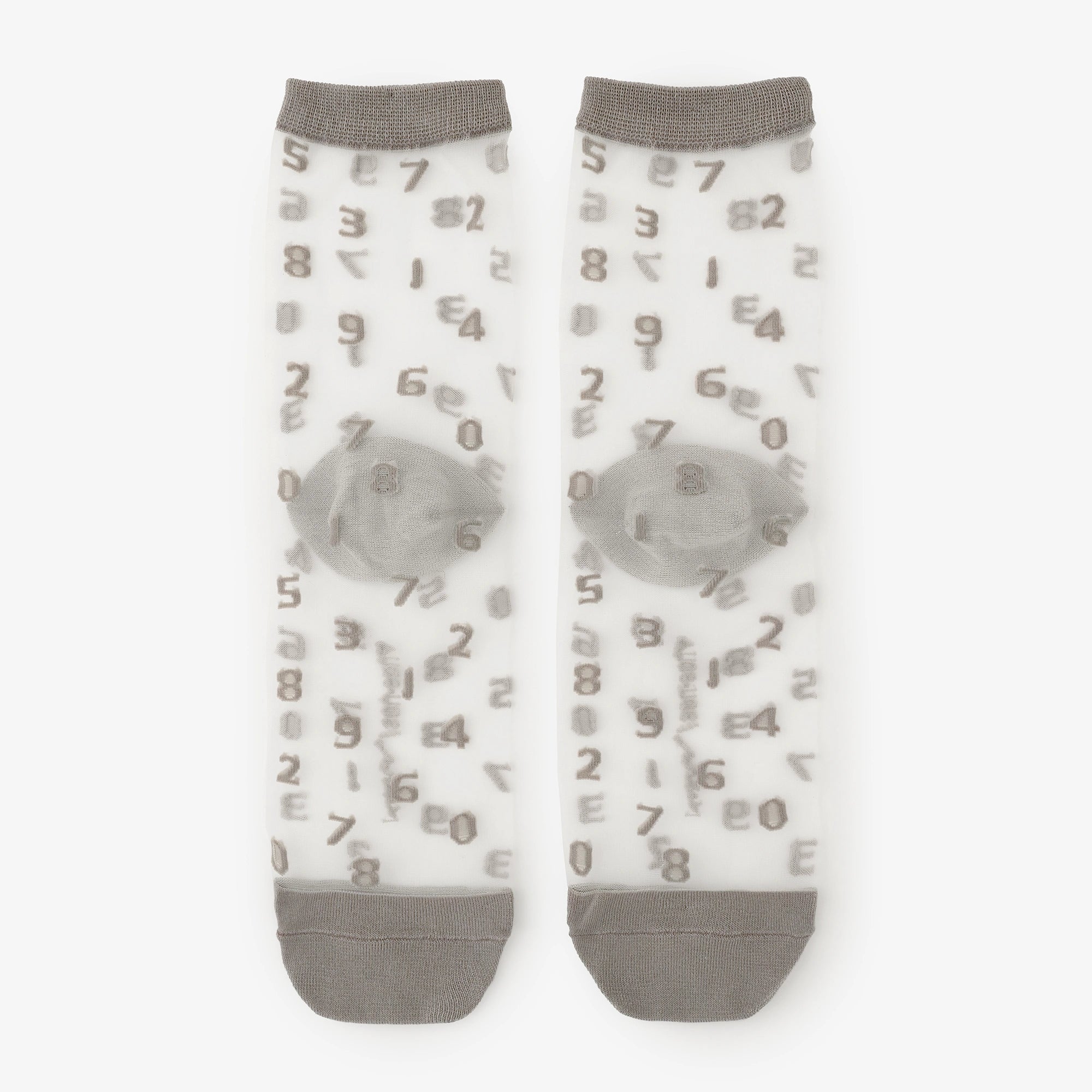 Textile Sheer Socks／SO-SU-U Grey