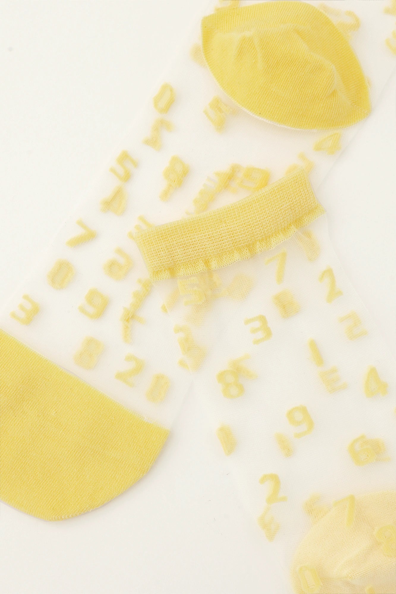 Transparente Textilsocken/SO-SU-U Zitronencreme