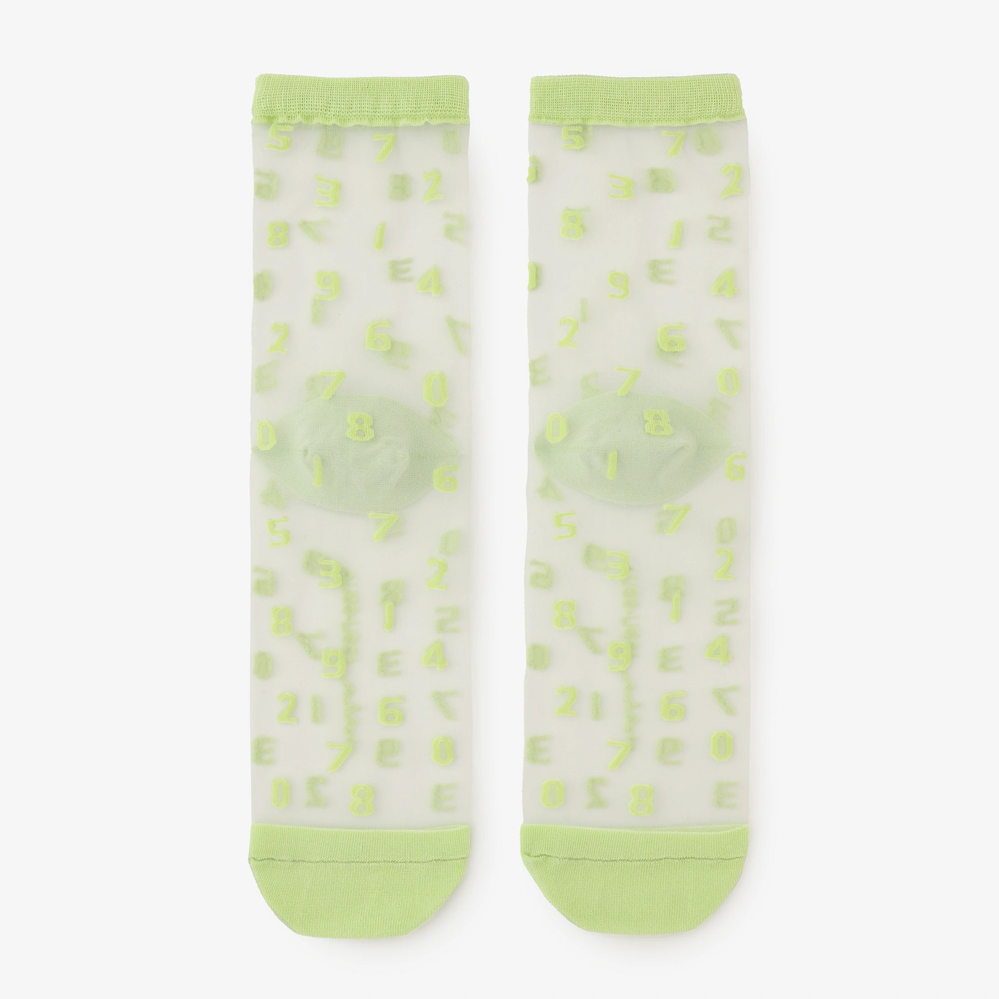 Textile Sheer Socks／SO-SU-U Lime Green