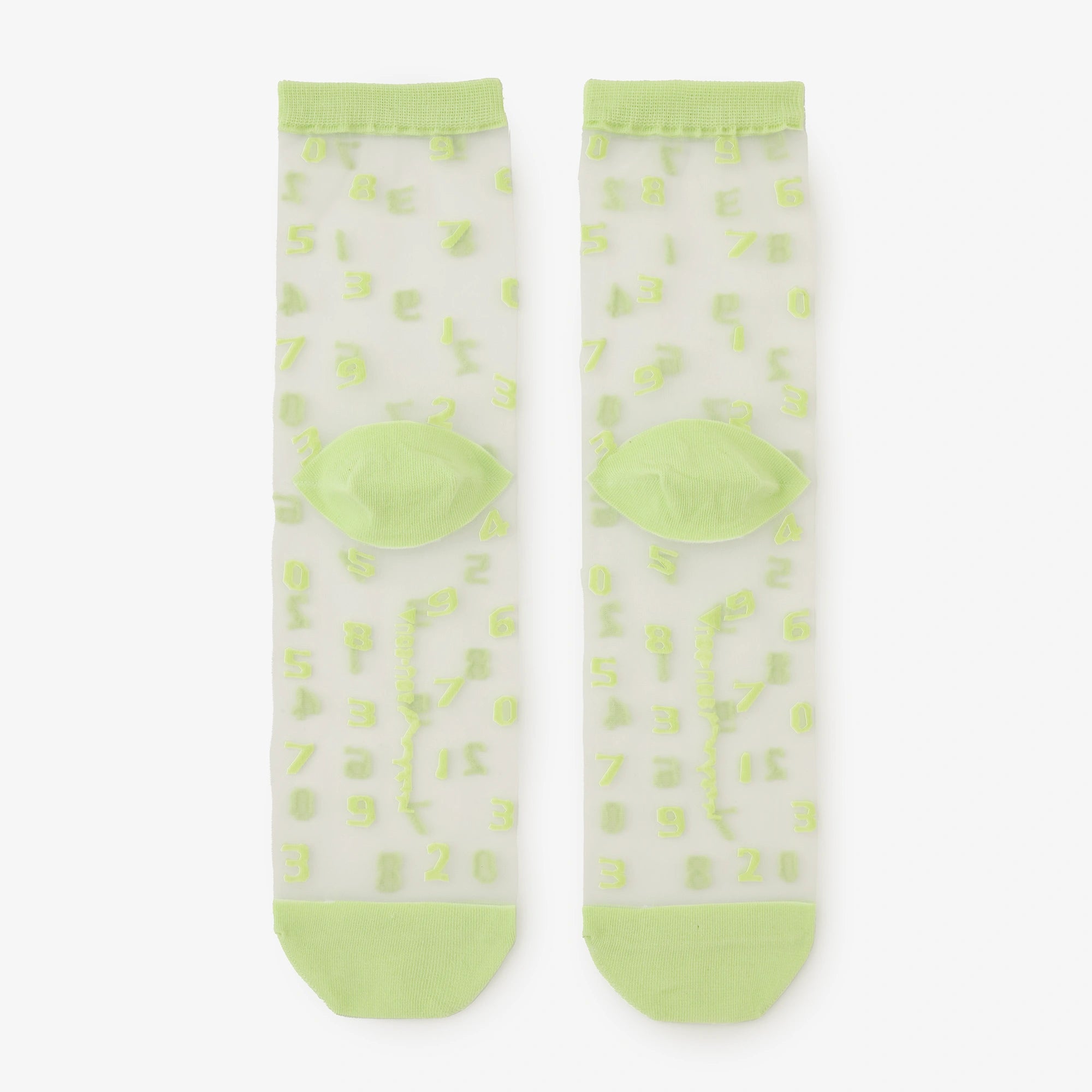 Transparente Textilsocken/SO-SU-U lindgrün