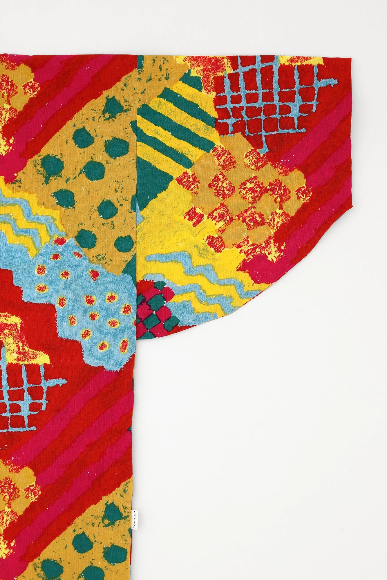 Takashima Chijimi 20/20 Naginatagata Kimono (naginata chōhōkei) / Nigiwai 