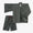 Poplin Jinbei Haori／Continuation of Arrow Wheel-Recreation Dark Grey