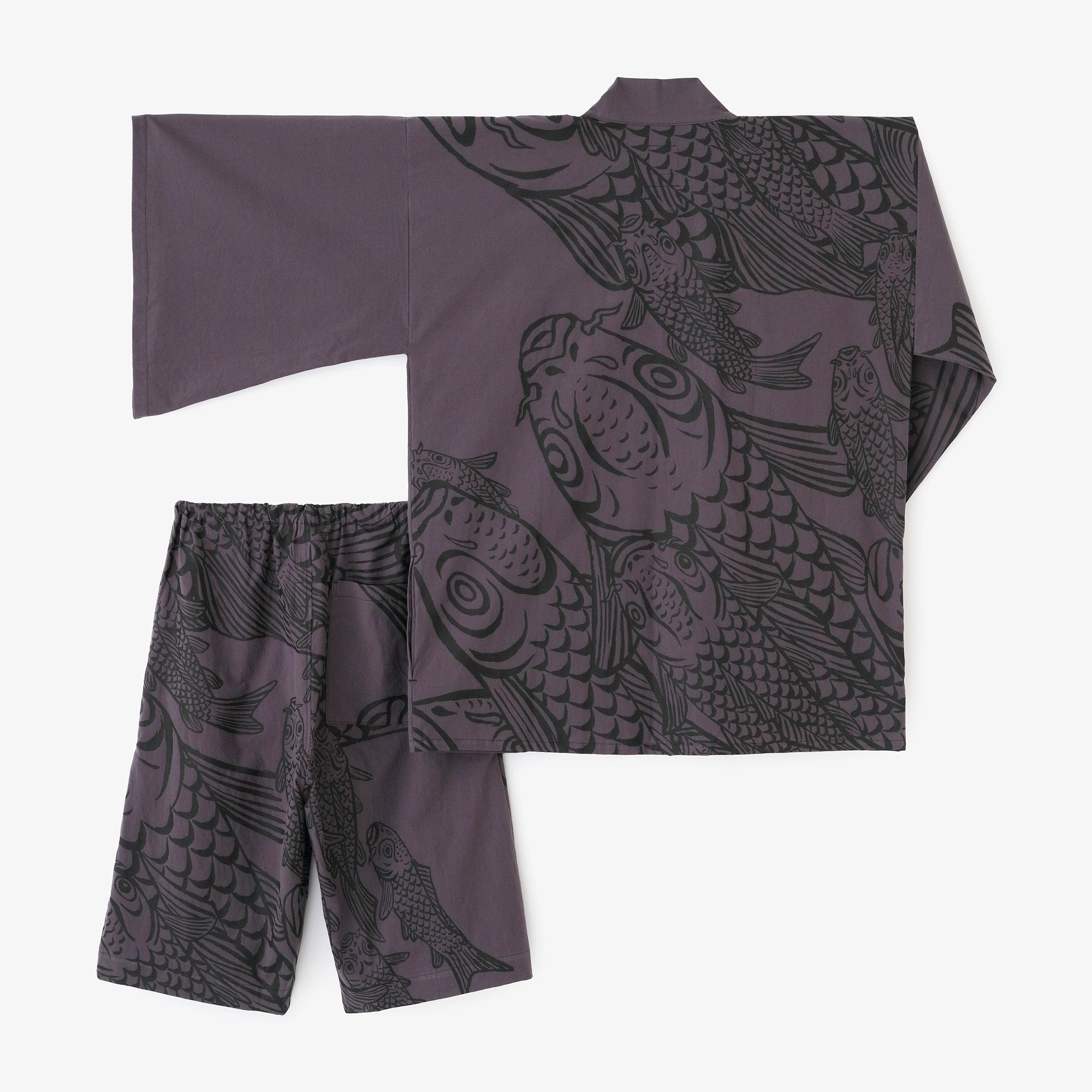 Popeline Jinbe Haori / Tiefviolett (Fukamurasaki)