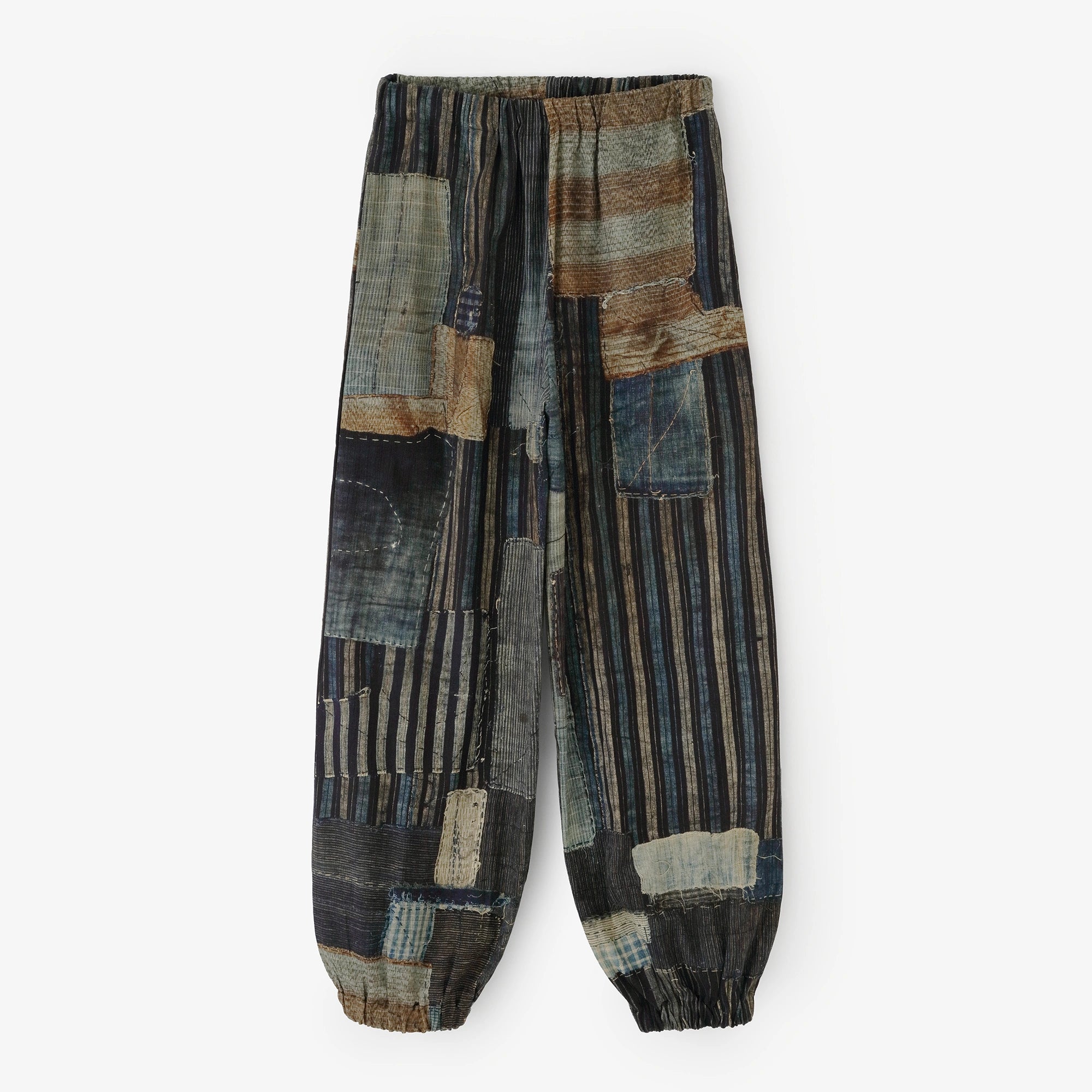 Chizimi Cotton 20/20 Samue Bottom / BOROⅡ IJ