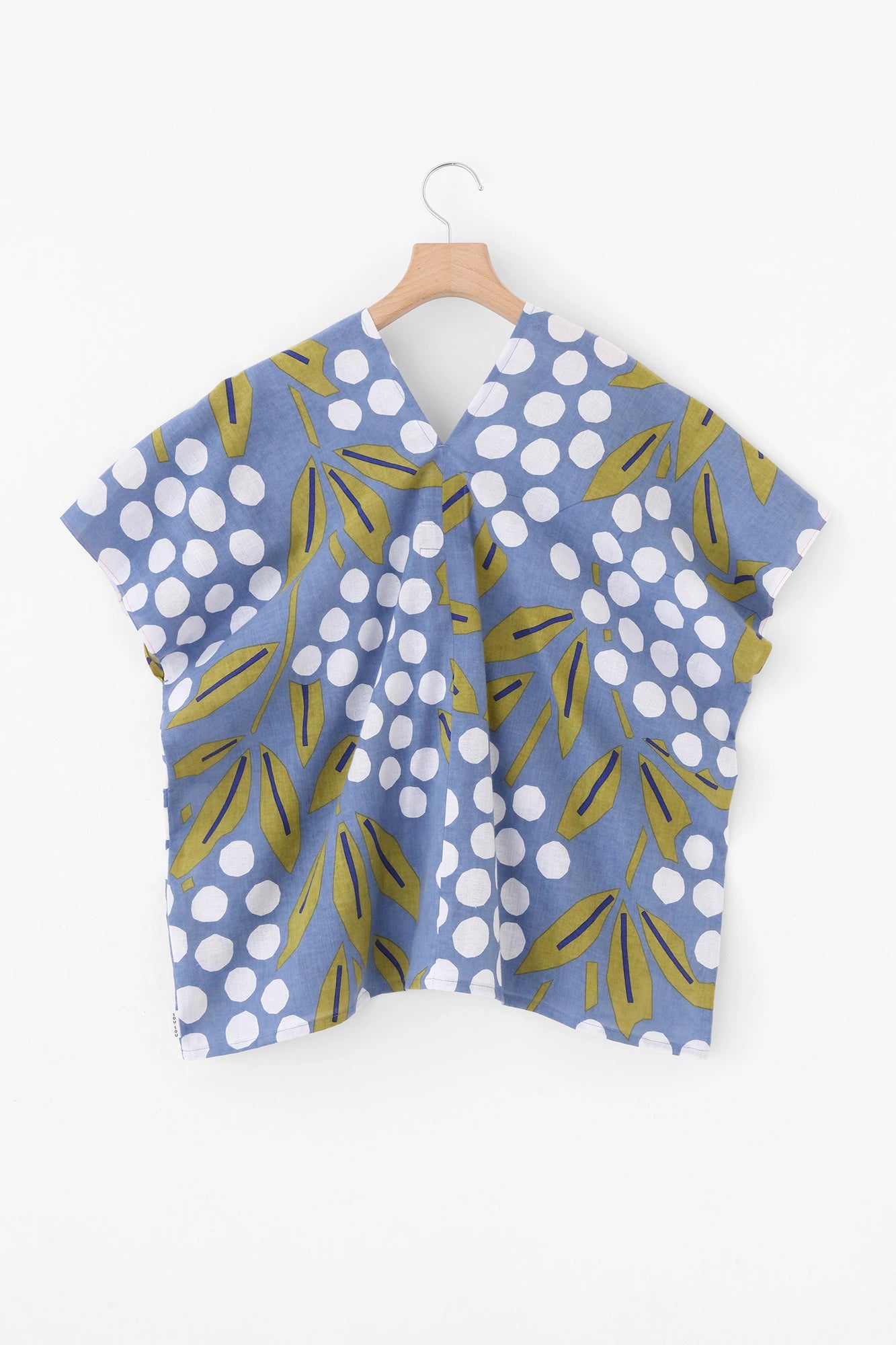Ise-Momen-Baumwolle Buchi Quadrat-Kimono mit zwei Teilen / Nanten-Bambus 