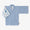 Chizimi Cotton 40/40 Fubi Kimono Top Bi-color / Hazy Light Blue×Peony Blossom