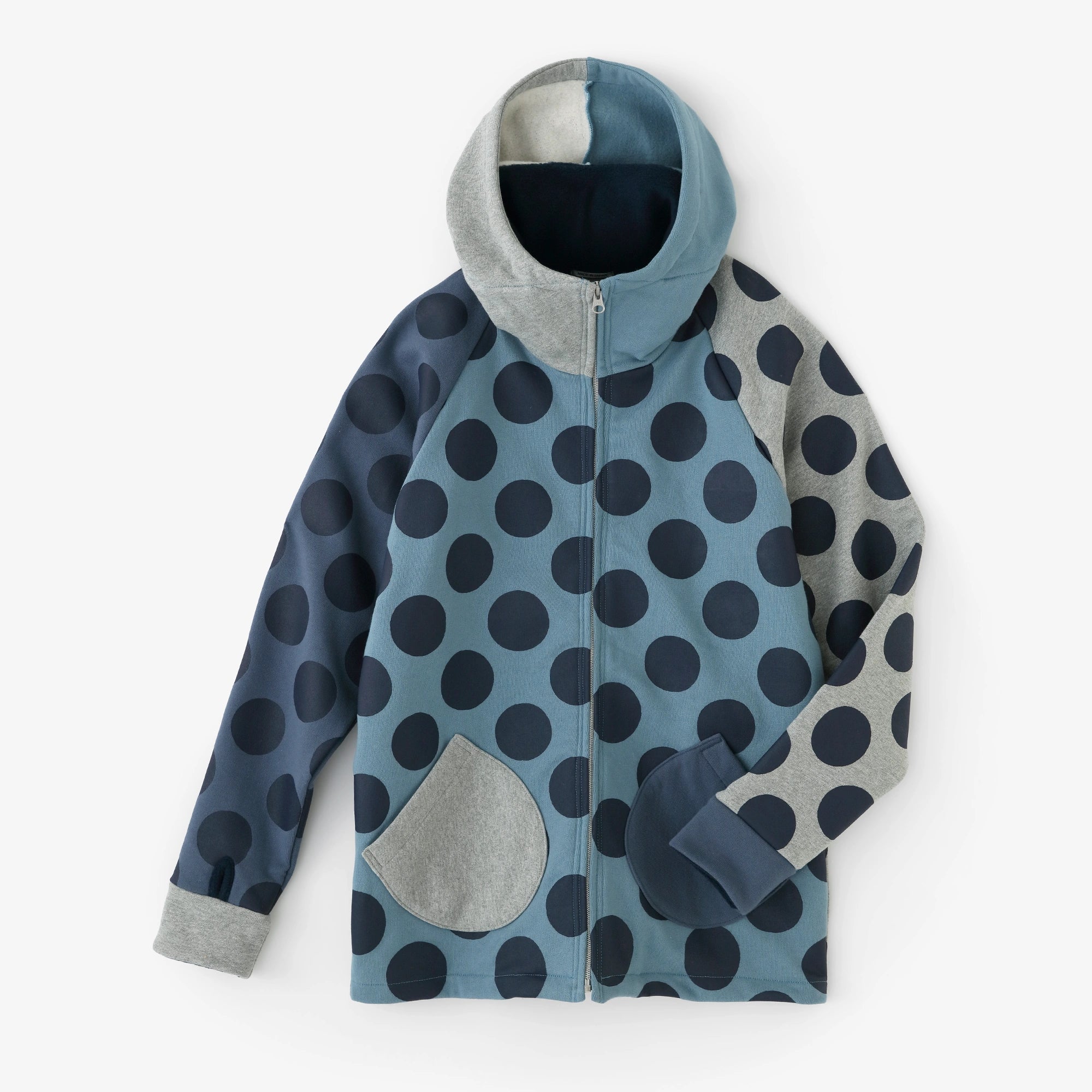 Gebürstetes Futter BIKE Parka/KPD graugrün nebelblau