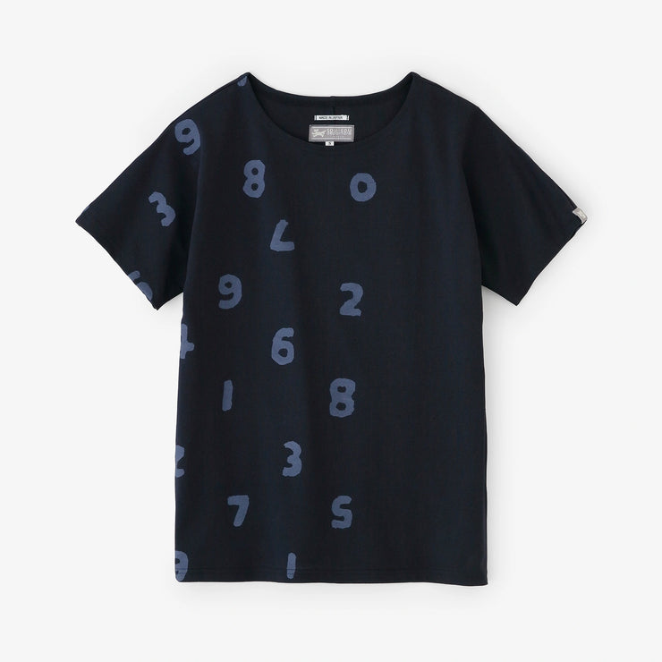 C/CM(R) Kanoko Seed Stitch Die-cut T-shirt / SO-SU-U Up and Downand Blank Navy
