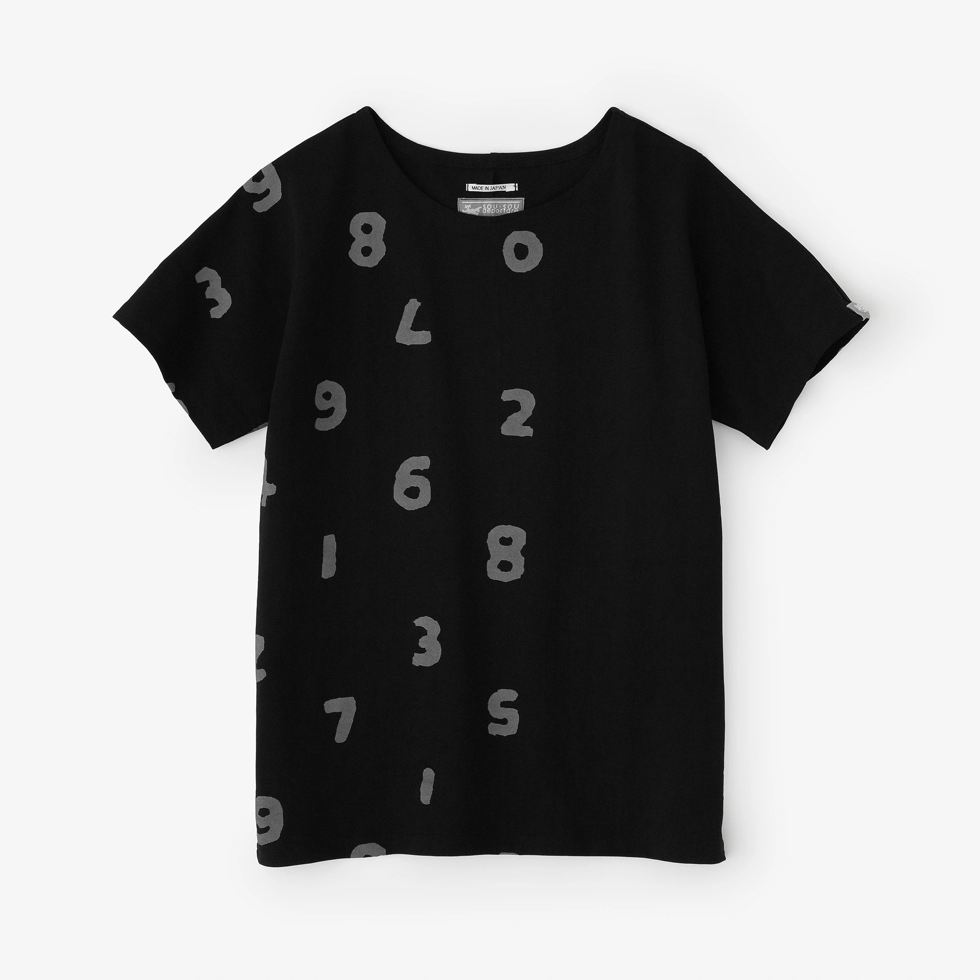 C/CM(R) Kanoko gestricktes gestanztes T-Shirt/SO-SU-U Oben und unten sowie Ränder schwarz