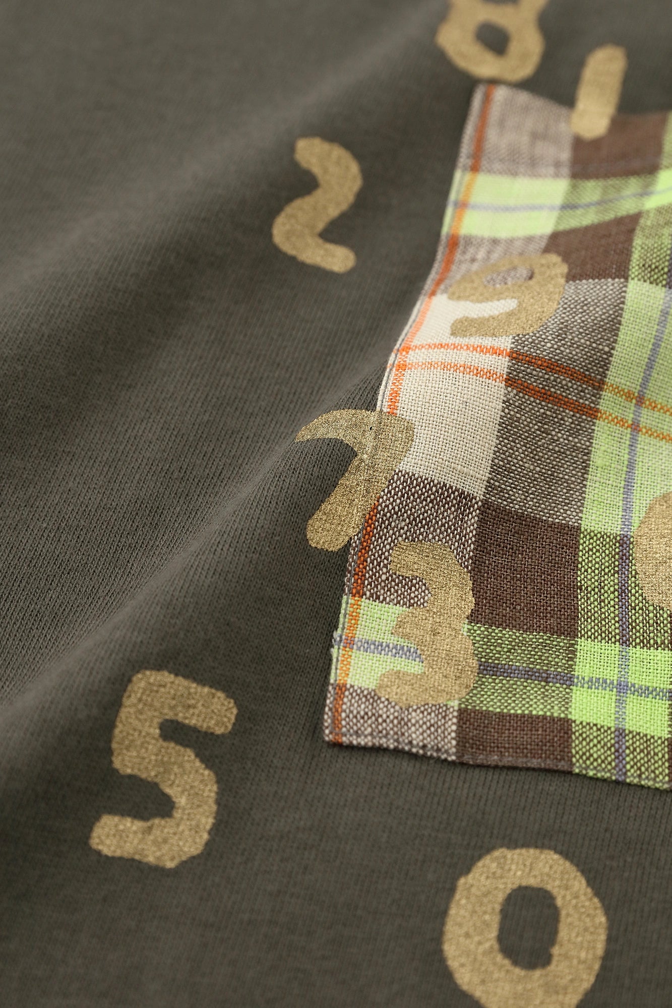 Kurzarm-T-Shirt mit Taschen [5,0]/Anthrazit×SO-SU-UKon