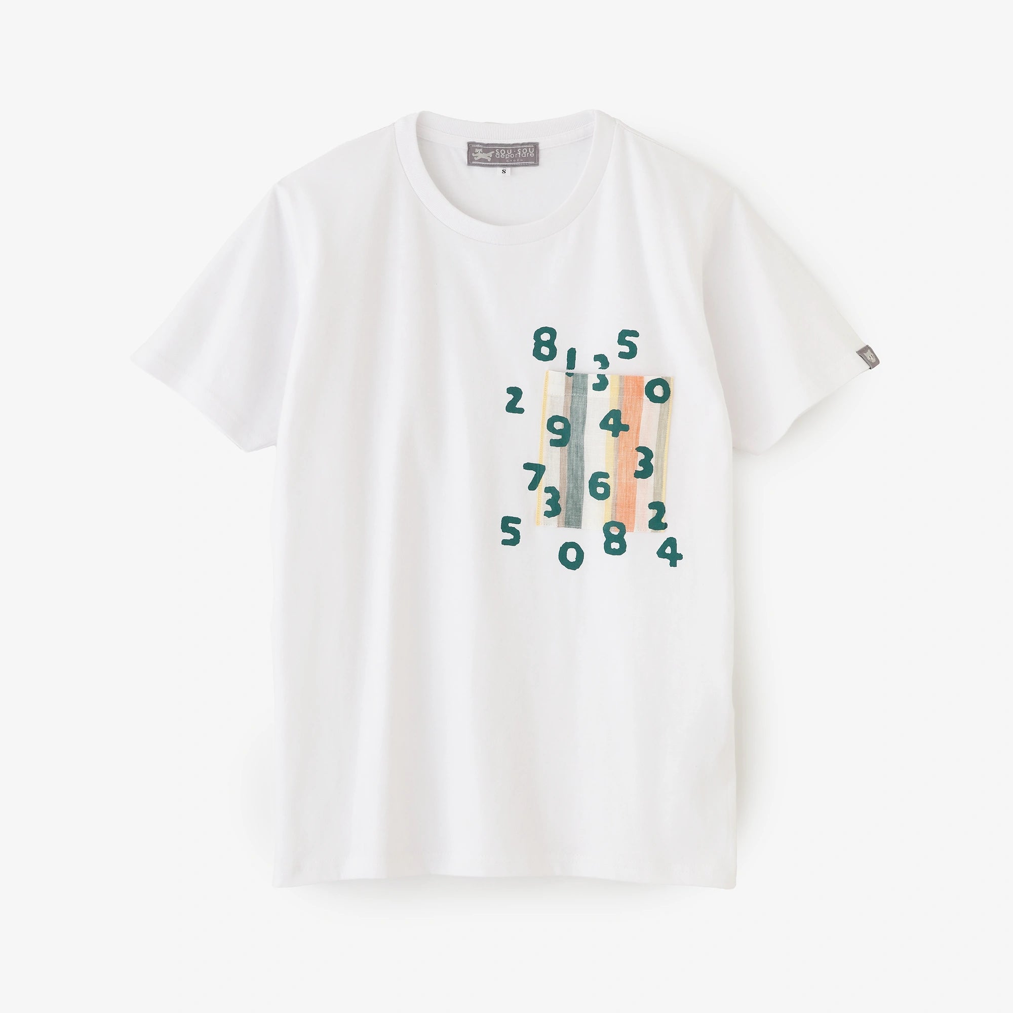 반팔 포켓 T셔츠[5.0]／화이트×SO-SU-U곤(곤) 