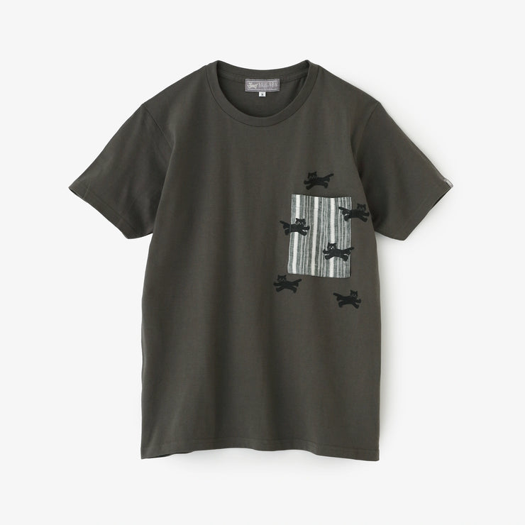 Short Sleeve Pocket T-shirt[5.0]／Charcoal×Cat Sprint
