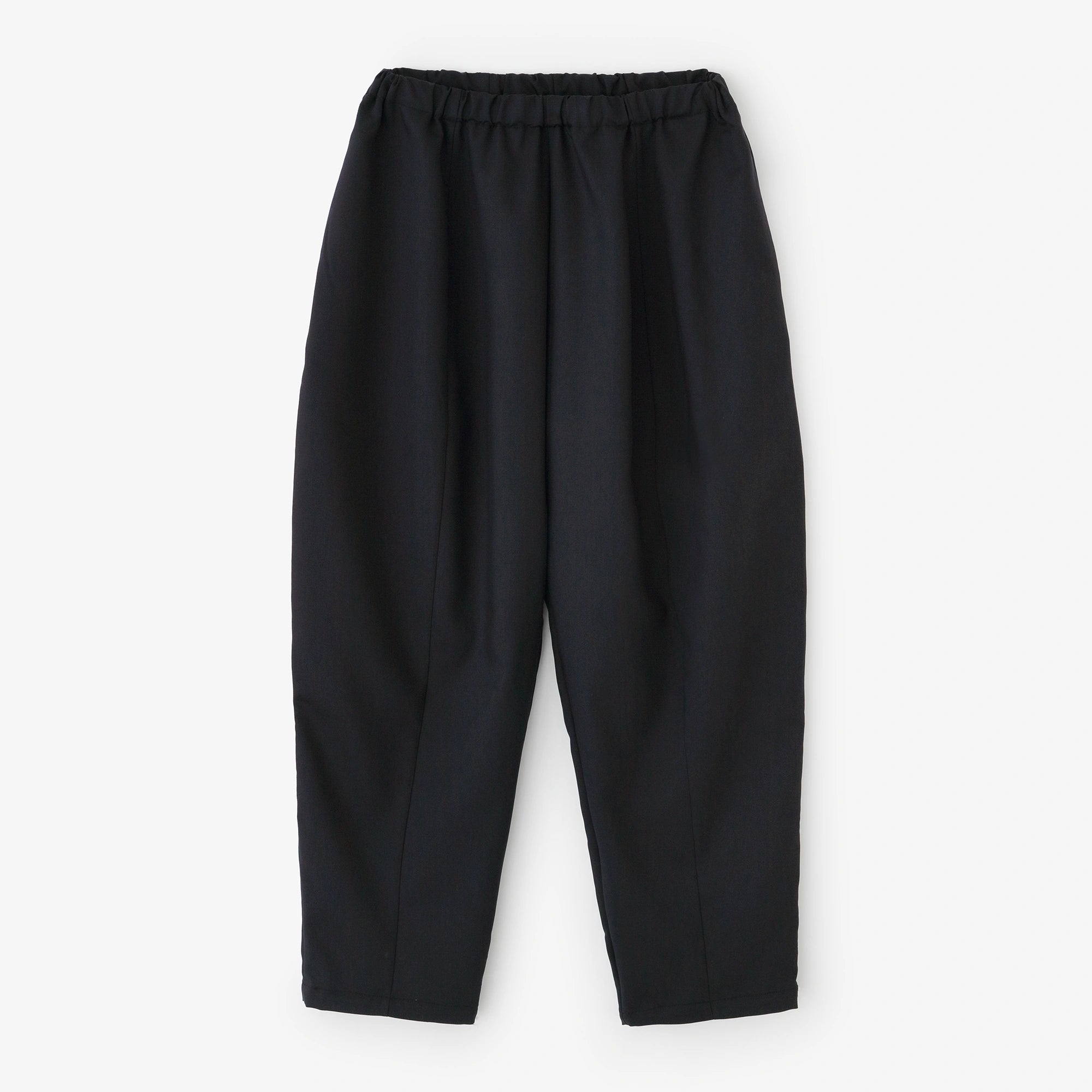 Stretch Tencel Twill Barrel Leg Pants／Navy Black