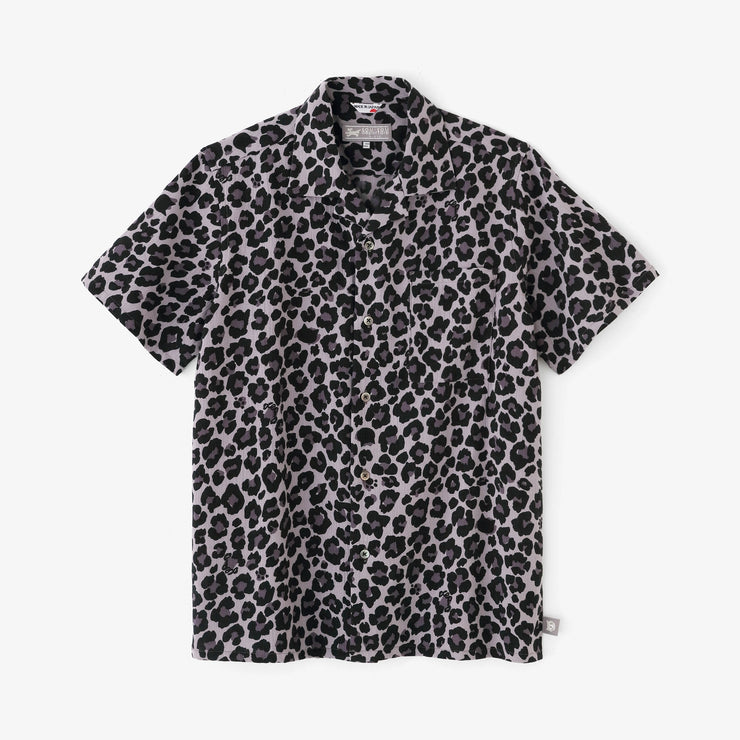 Chizimi Cotton 20/20 Open Collar Shirt／depo leopard Midnight