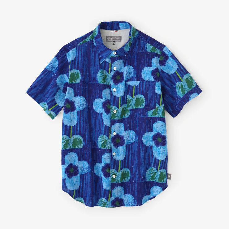 Chizimi Cotton 20/20 Short Sleeve Shirt／Flowers Bloom