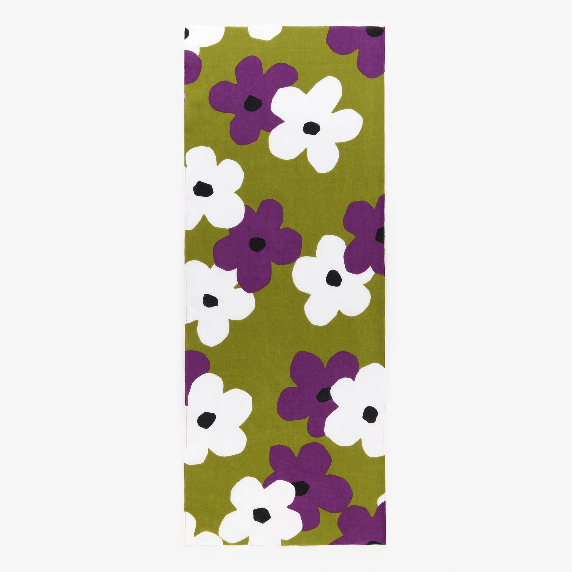Isemomen Cotton Textile Handkerchief / Layered-flowers Yellowish Green