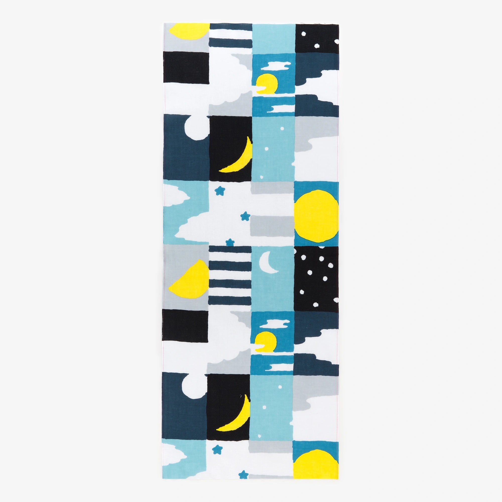 Ise Momen textile tenugui/lune et étoiles