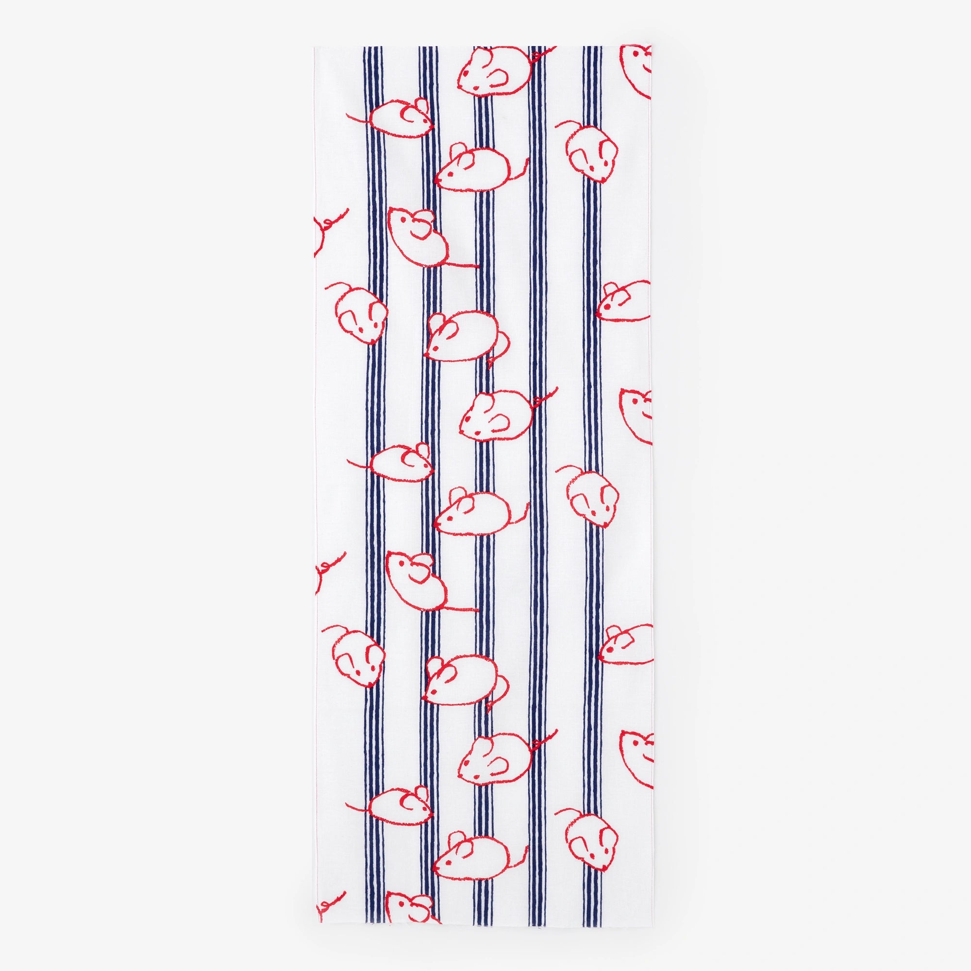 Isemomen Cotton Textile Handkerchief / Zodiac Handkerchief Year of the Rat and Fine Stripes 2020