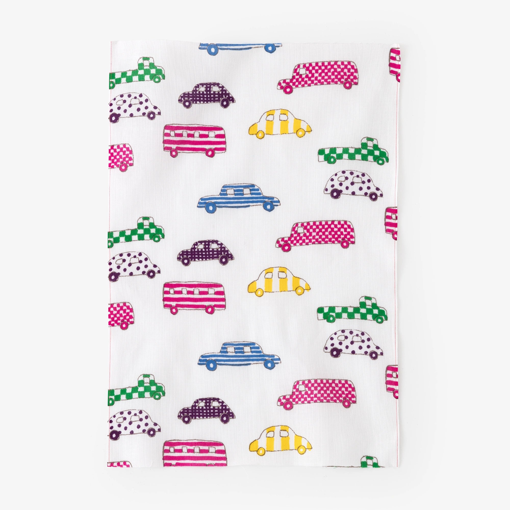 伊勢木綿 textile手ぬぐい（ひめ丈）／じどうしゃ