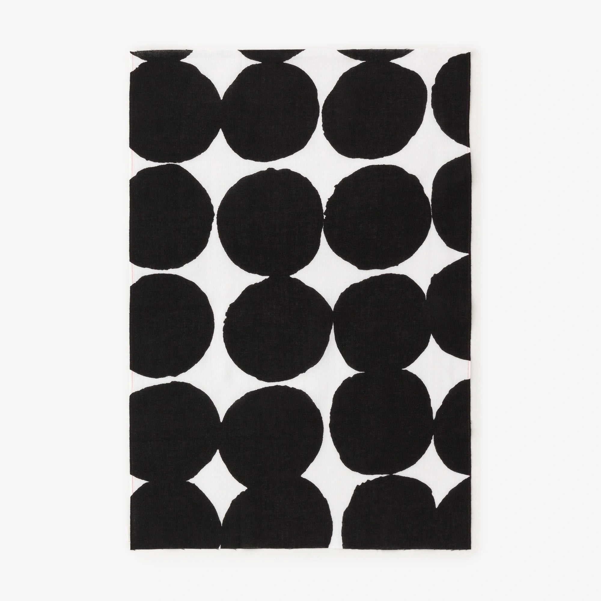 Isemomen Cotton Textile Handkerchief (Short) / Marbles Large marbles, White× Black