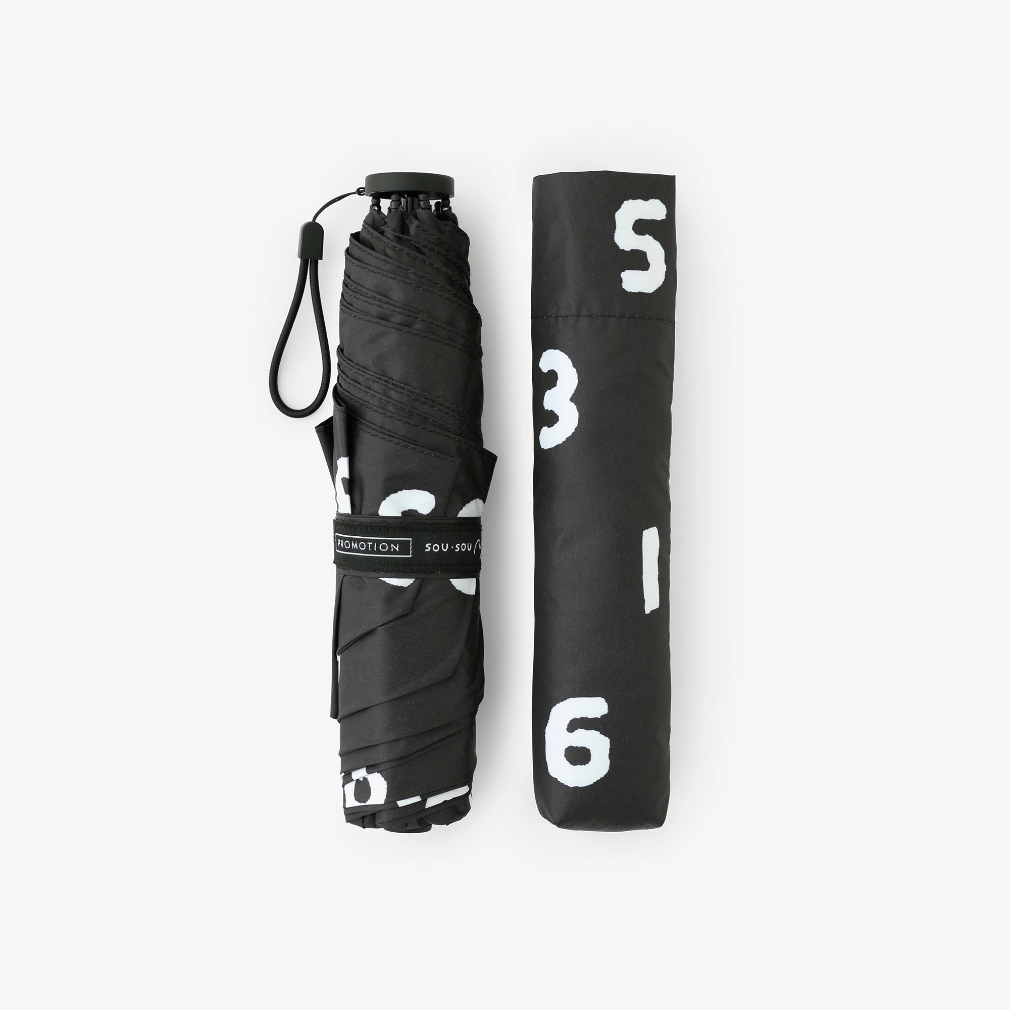 PROMOTION 햇빛과 비 모두를 위한 가벼운 접이식 우산/SO-SU-U검은색