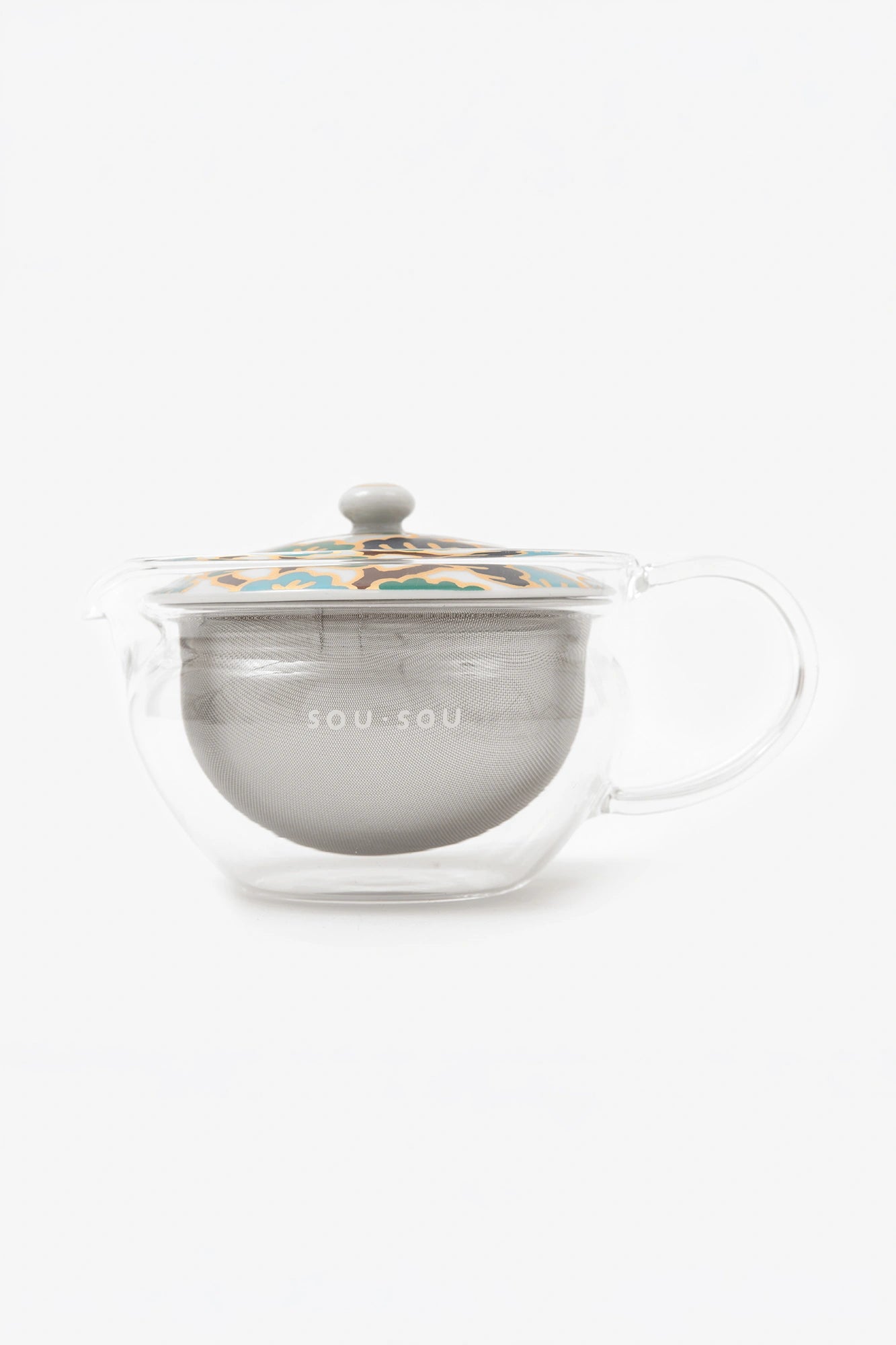 Ensemble théière et boîte à thé en verre résistant à la chaleur/Matsu est comme du pin