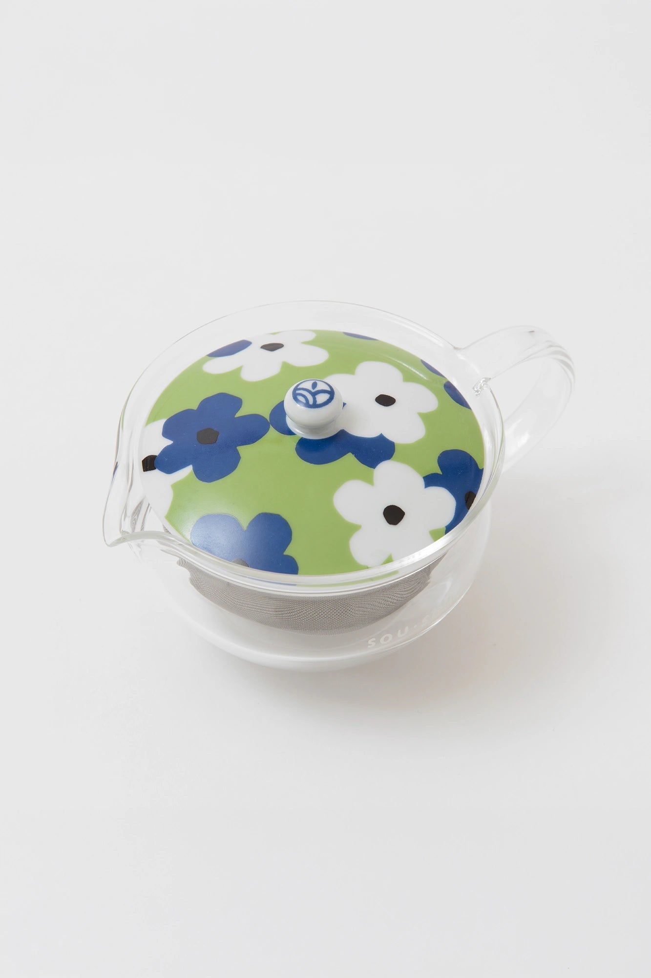 Set aus hitzebeständiger Teekanne und Teedose aus Glas/Hanagasane
