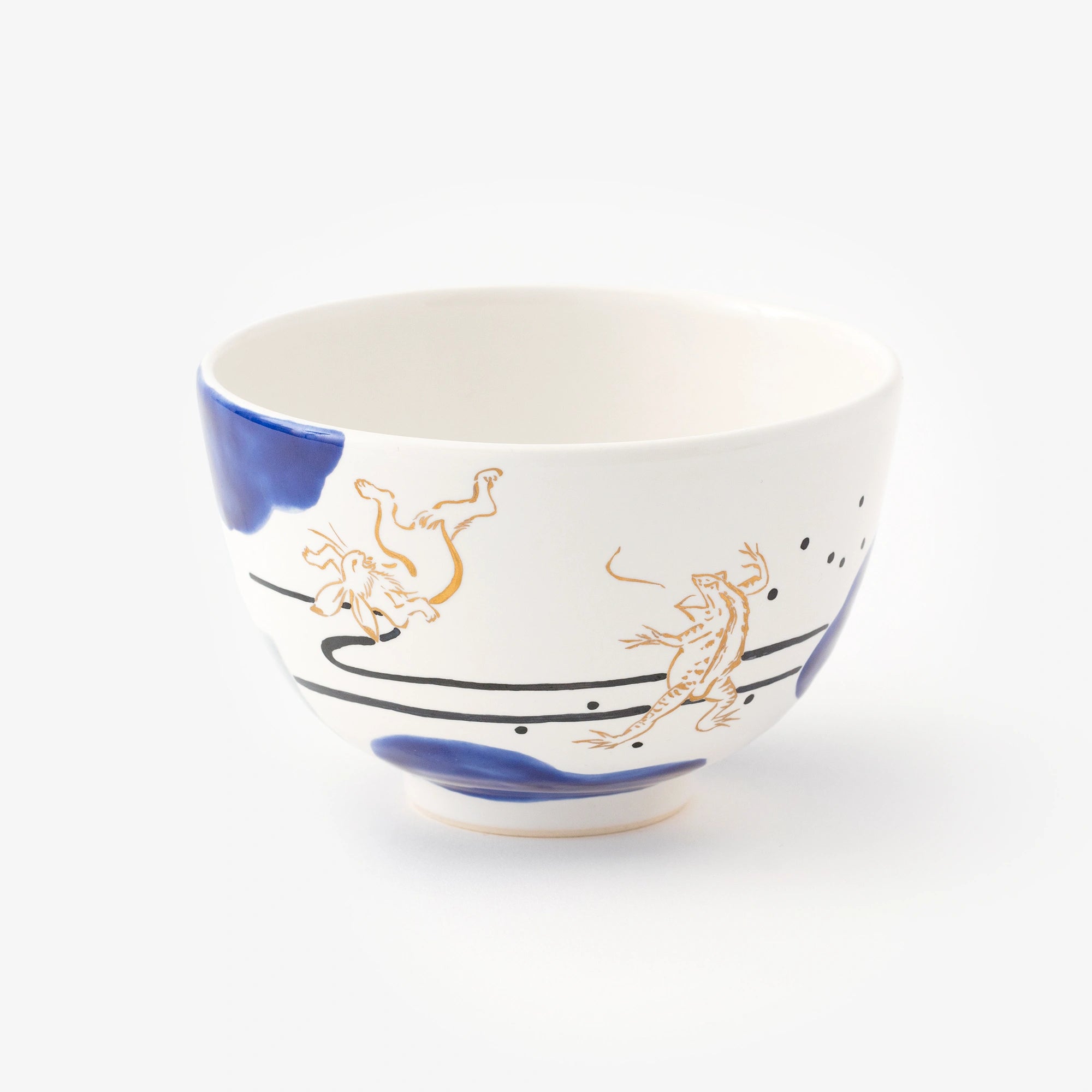 ชามมัทฉะทำมือจากเกียวโตโดยเตาเผา Yamaoka Zensho / Kumo และ Choju-giga