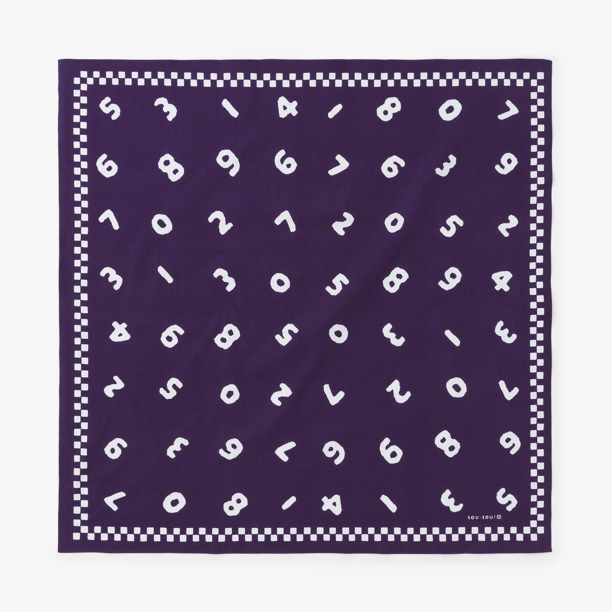 SOU・SOU×Arakawa Masujiro Shoten Furoshiki (mittel)/SO-SU-U Lila (Shikon)