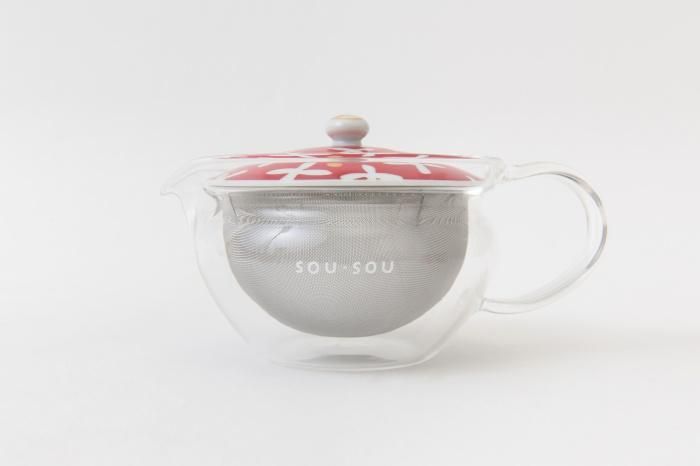 Théière et boîte à thé en verre résistant à la chaleur/Suzushiroso (so)