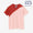 Shibori mit Sumizome, halblanges T-Shirt [5.0] / Messenger Light Pink × Rot 