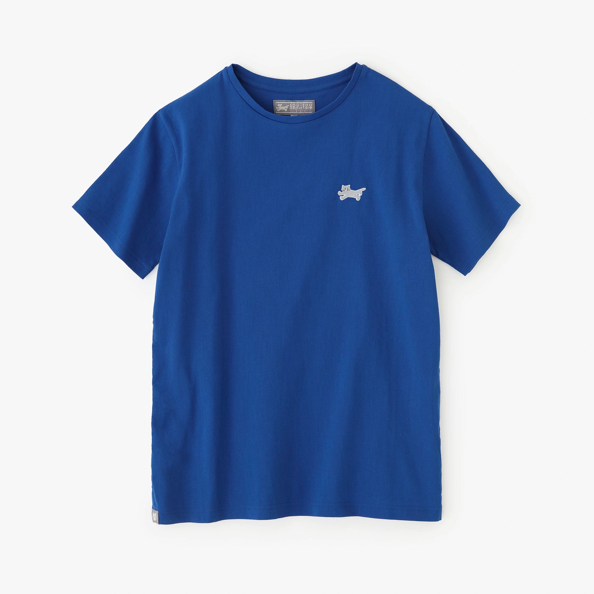 高島縮 40/40 半袖Tシャツ／ブルー