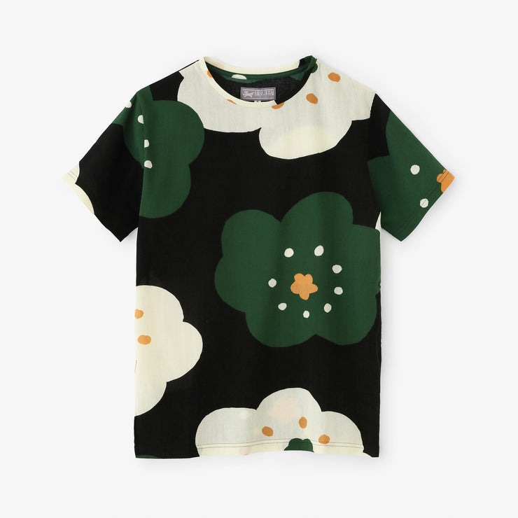 Chizimi Cotton 40/40 Short Sleeve T-shirt / Smile Black