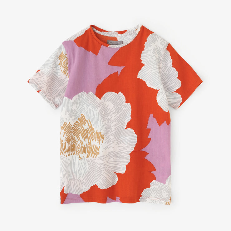 Chizimi Cotton 40/40 Short Sleeve T-shirt／Peony Midsummer