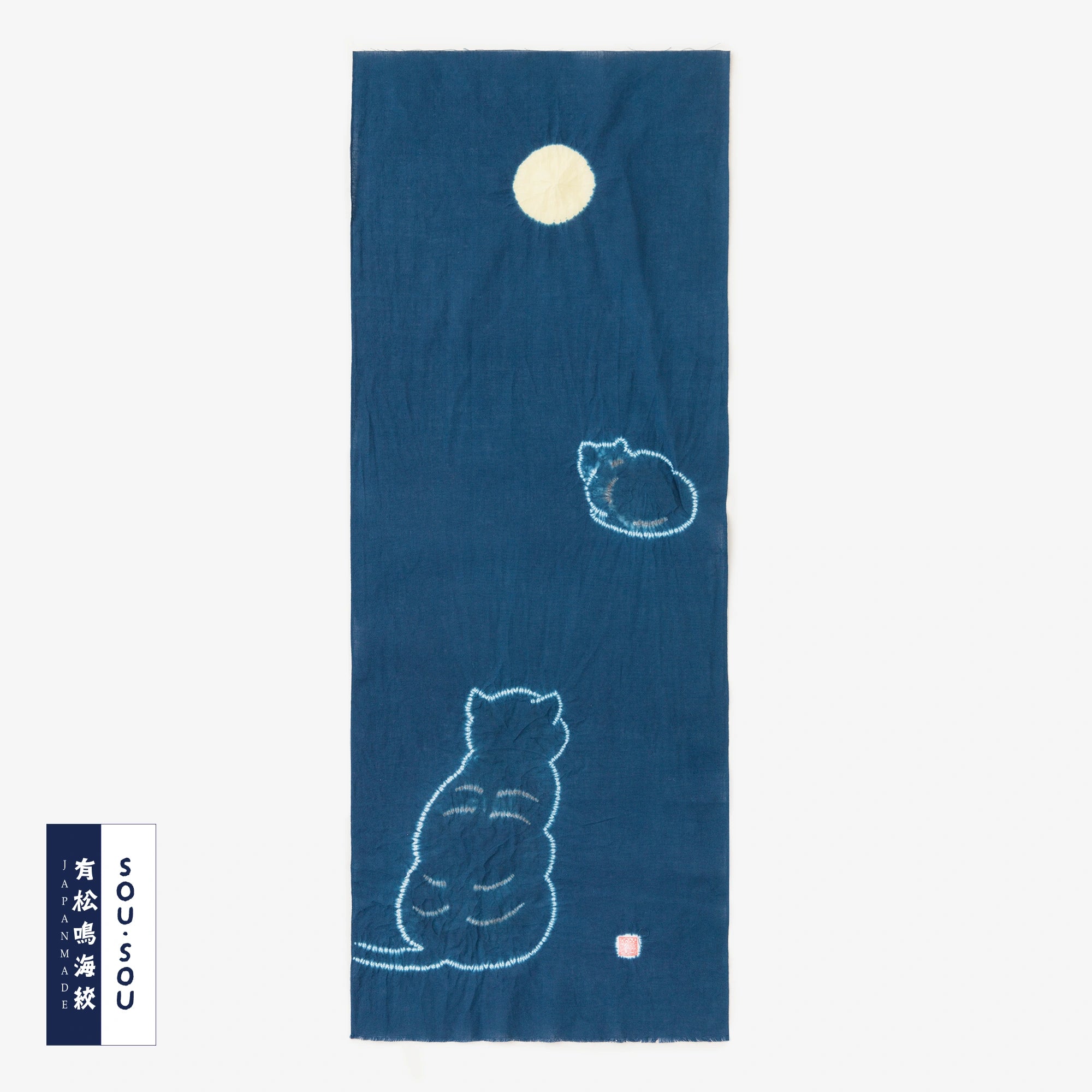SOU・SOU× Arimatsu Narumi Shibori Tenugui / Hergestellt von Yamaga Shoten Four Seasons und Cats Matsuyoi