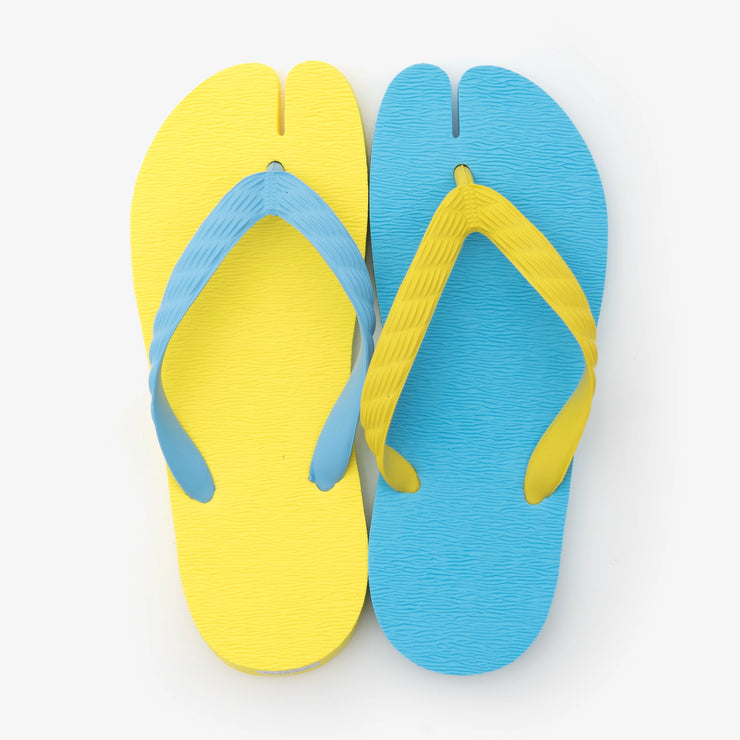 Tabi Sandals / Lemon Color×Sky Blue